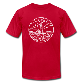 Maine T-Shirt - State Design Unisex Maine T Shirt - red