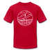 Maine T-Shirt - State Design Unisex Maine T Shirt - red