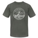 Massachusetts T-Shirt - State Design Unisex Massachusetts T Shirt - asphalt