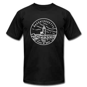 Massachusetts T-Shirt - State Design Unisex Massachusetts T Shirt - black
