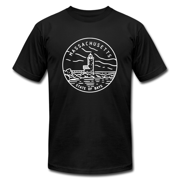Massachusetts T-Shirt - State Design Unisex Massachusetts T Shirt - black
