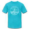 Massachusetts T-Shirt - State Design Unisex Massachusetts T Shirt - turquoise