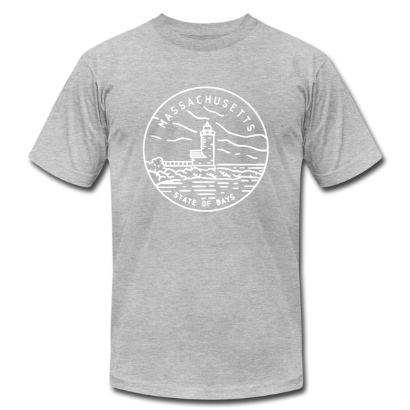 Massachusetts T-Shirt - State Design Unisex Massachusetts T Shirt - heather gray