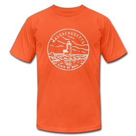 Massachusetts T-Shirt - State Design Unisex Massachusetts T Shirt - orange