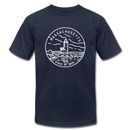 Massachusetts T-Shirt - State Design Unisex Massachusetts T Shirt - navy
