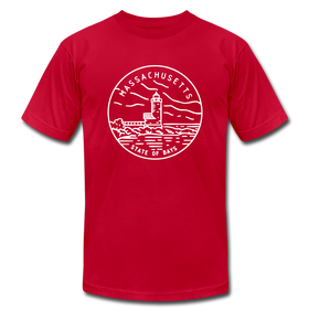 Massachusetts T-Shirt - State Design Unisex Massachusetts T Shirt - red