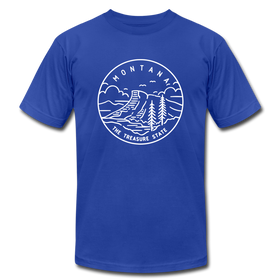 Montana T-Shirt - State Design Unisex Montana T Shirt - royal blue