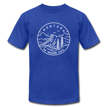 Montana T-Shirt - State Design Unisex Montana T Shirt - royal blue