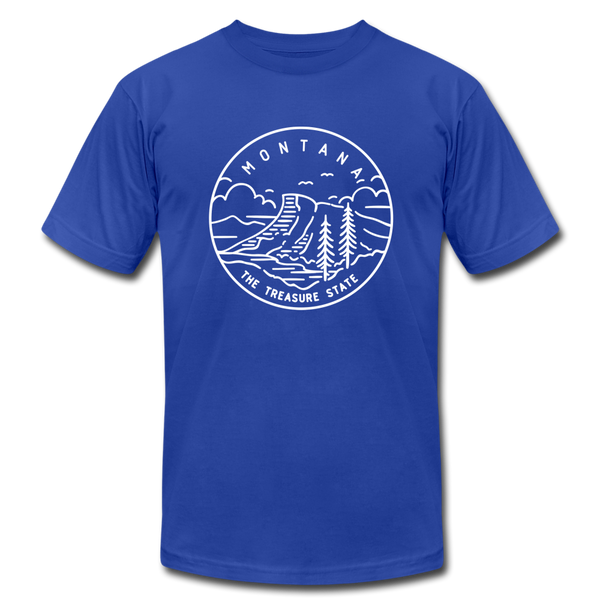 Montana T-Shirt - State Design Unisex Montana T Shirt - royal blue