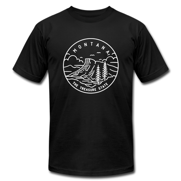 Montana T-Shirt - State Design Unisex Montana T Shirt - black