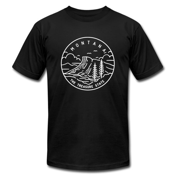 Montana T-Shirt - State Design Unisex Montana T Shirt - black