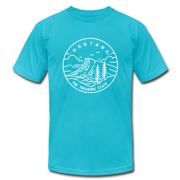 Montana T-Shirt - State Design Unisex Montana T Shirt - turquoise