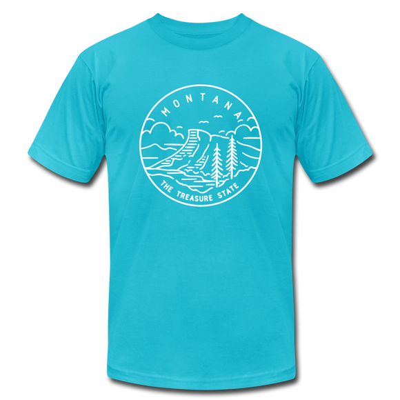 Montana T-Shirt - State Design Unisex Montana T Shirt - turquoise
