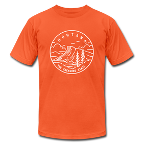 Montana T-Shirt - State Design Unisex Montana T Shirt - orange