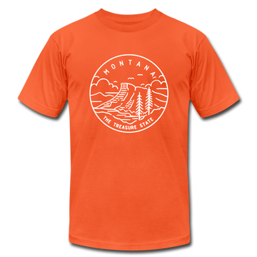 Montana T-Shirt - State Design Unisex Montana T Shirt - orange