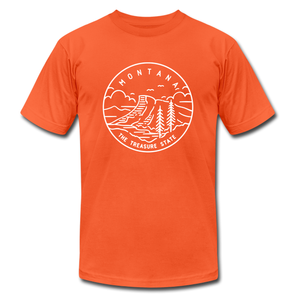 Montana T-Shirt - State Design Unisex Montana T Shirt - orange