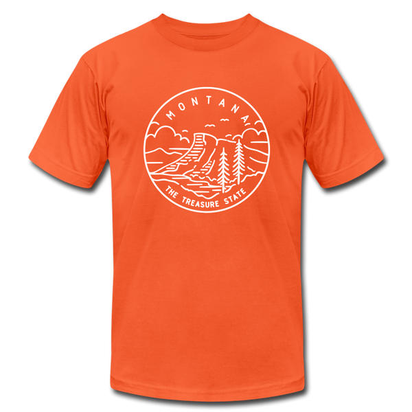 Montana T-Shirt - State Design Unisex Montana T Shirt - orange