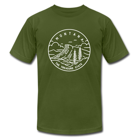 Montana T-Shirt - State Design Unisex Montana T Shirt - olive