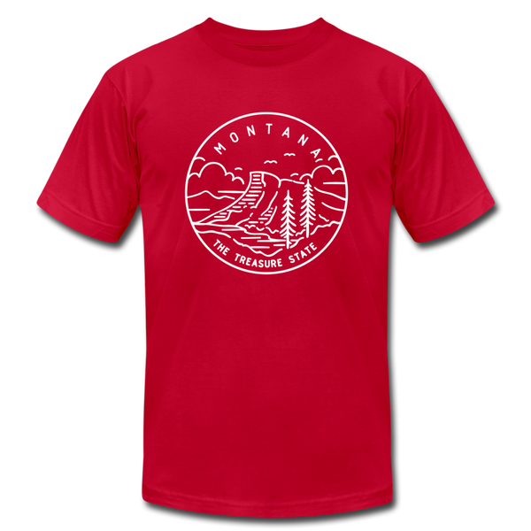 Montana T-Shirt - State Design Unisex Montana T Shirt - red