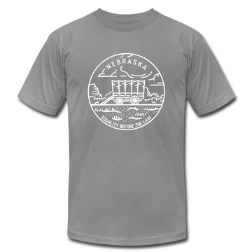 Nebraska T-Shirt - State Design Unisex Nebraska T Shirt - slate