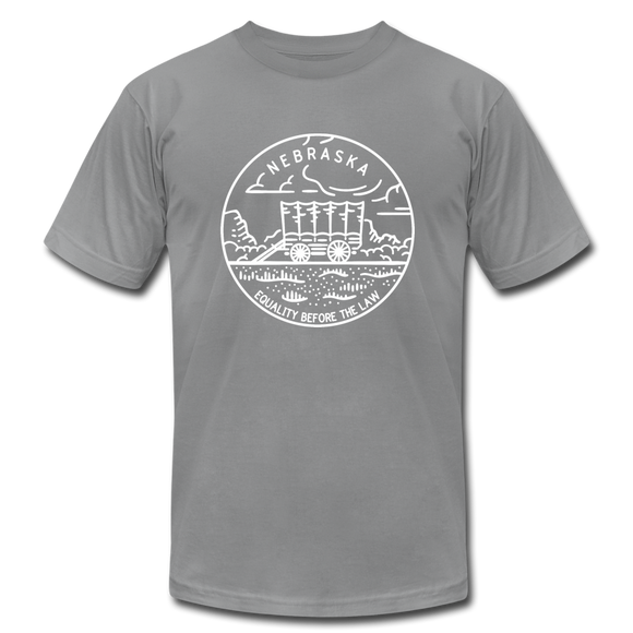 Nebraska T-Shirt - State Design Unisex Nebraska T Shirt - slate