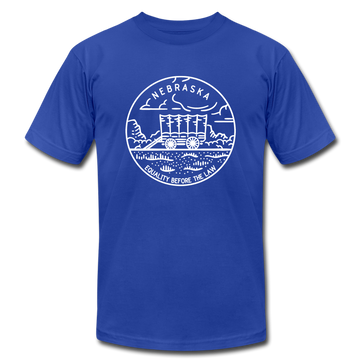 Nebraska T-Shirt - State Design Unisex Nebraska T Shirt - royal blue