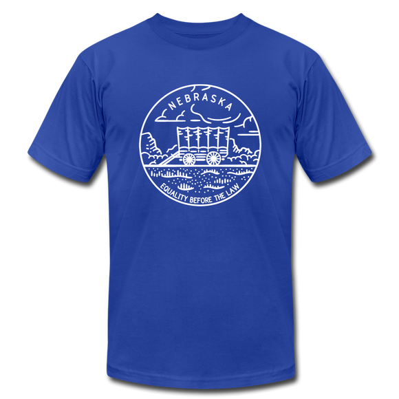 Nebraska T-Shirt - State Design Unisex Nebraska T Shirt - royal blue