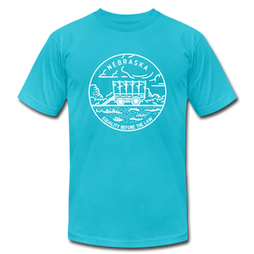 Nebraska T-Shirt - State Design Unisex Nebraska T Shirt - turquoise