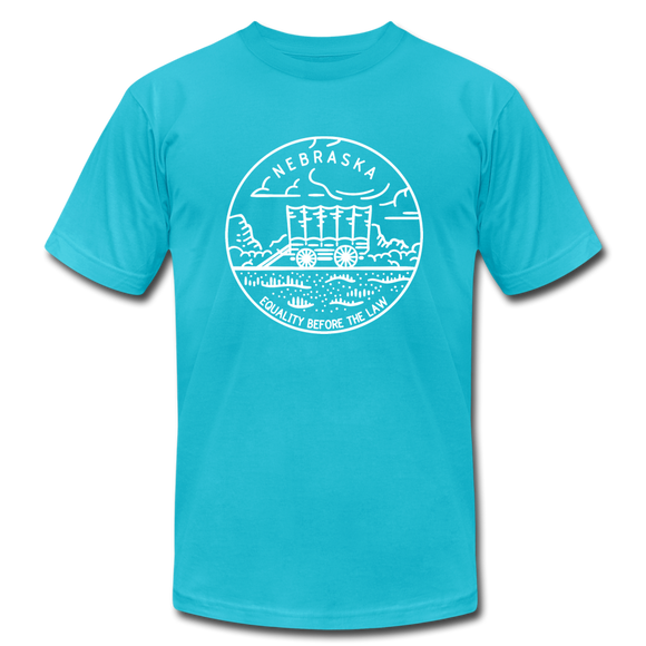 Nebraska T-Shirt - State Design Unisex Nebraska T Shirt - turquoise