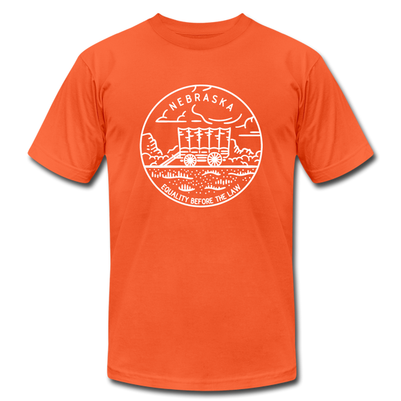 Nebraska T-Shirt - State Design Unisex Nebraska T Shirt - orange