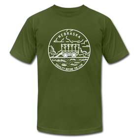 Nebraska T-Shirt - State Design Unisex Nebraska T Shirt - olive