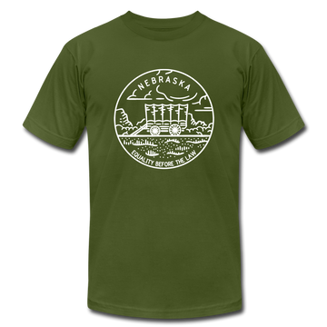 Nebraska T-Shirt - State Design Unisex Nebraska T Shirt - olive