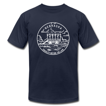 Nebraska T-Shirt - State Design Unisex Nebraska T Shirt - navy