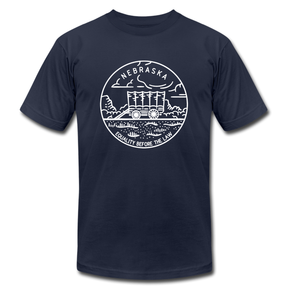 Nebraska T-Shirt - State Design Unisex Nebraska T Shirt - navy