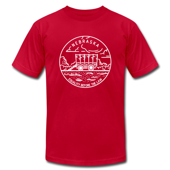 Nebraska T-Shirt - State Design Unisex Nebraska T Shirt - red