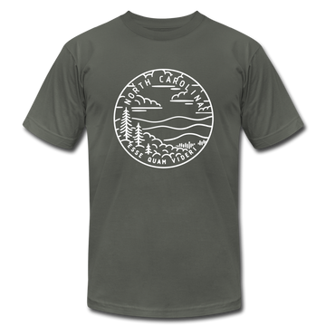 North Carolina T-Shirt - State Design Unisex North Carolina T Shirt - asphalt