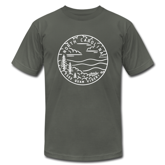 North Carolina T-Shirt - State Design Unisex North Carolina T Shirt - asphalt