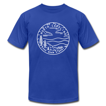 North Carolina T-Shirt - State Design Unisex North Carolina T Shirt - royal blue