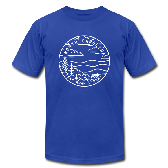 North Carolina T-Shirt - State Design Unisex North Carolina T Shirt - royal blue