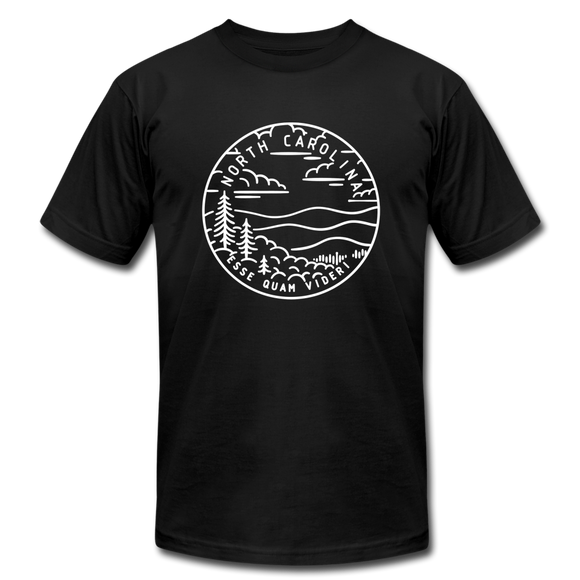 North Carolina T-Shirt - State Design Unisex North Carolina T Shirt - black