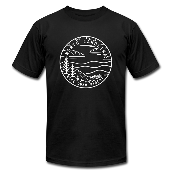 North Carolina T-Shirt - State Design Unisex North Carolina T Shirt - black