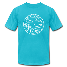 North Carolina T-Shirt - State Design Unisex North Carolina T Shirt - turquoise
