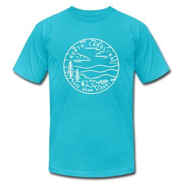 North Carolina T-Shirt - State Design Unisex North Carolina T Shirt - turquoise