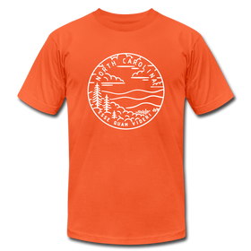 North Carolina T-Shirt - State Design Unisex North Carolina T Shirt - orange