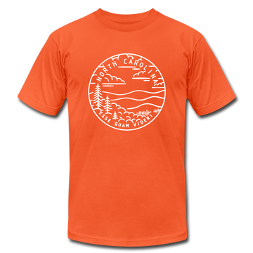 North Carolina T-Shirt - State Design Unisex North Carolina T Shirt - orange