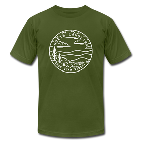 North Carolina T-Shirt - State Design Unisex North Carolina T Shirt - olive