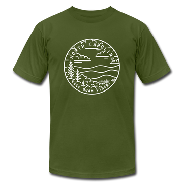 North Carolina T-Shirt - State Design Unisex North Carolina T Shirt - olive