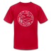 North Carolina T-Shirt - State Design Unisex North Carolina T Shirt - red