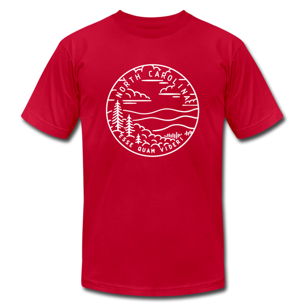 North Carolina T-Shirt - State Design Unisex North Carolina T Shirt - red
