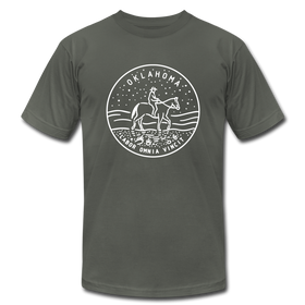 Oklahoma T-Shirt - State Design Unisex Oklahoma T Shirt - asphalt